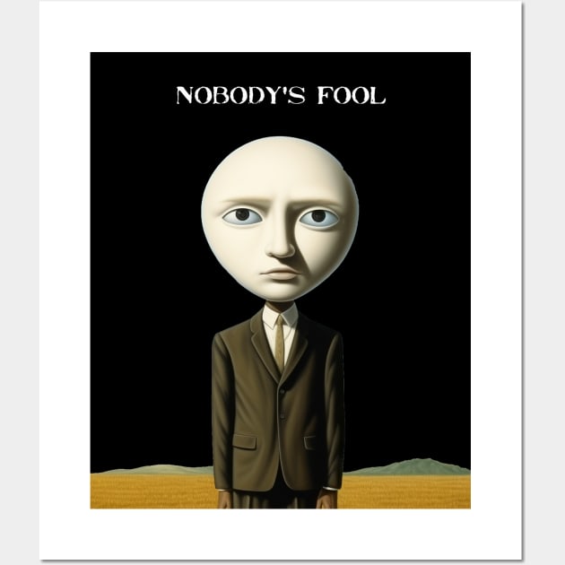 Fool: Nobody's Fool   on a dark (Knocked Out) background Wall Art by Puff Sumo